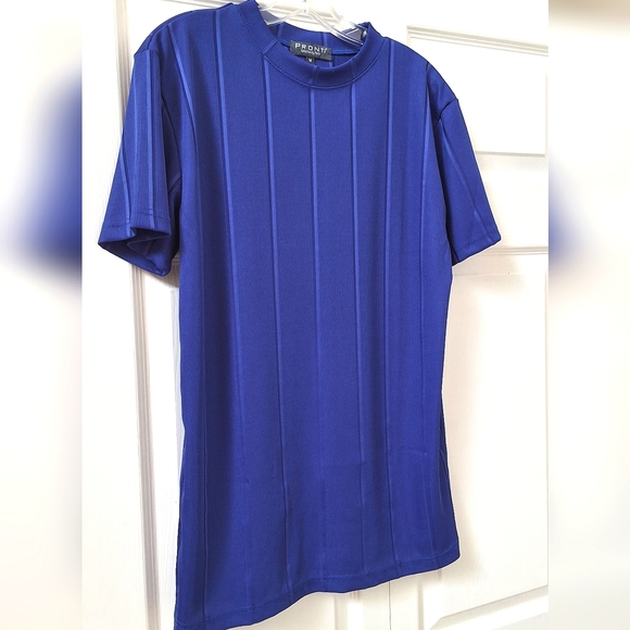 Pronti Collection, MEN'S Medium, Deep Cobalt Blue Top - Picture 8 of 9